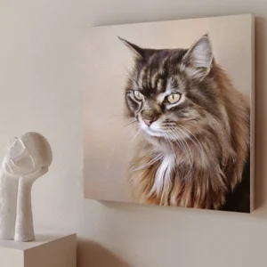 A-Hand drawn Pet Oil Painting - Customized