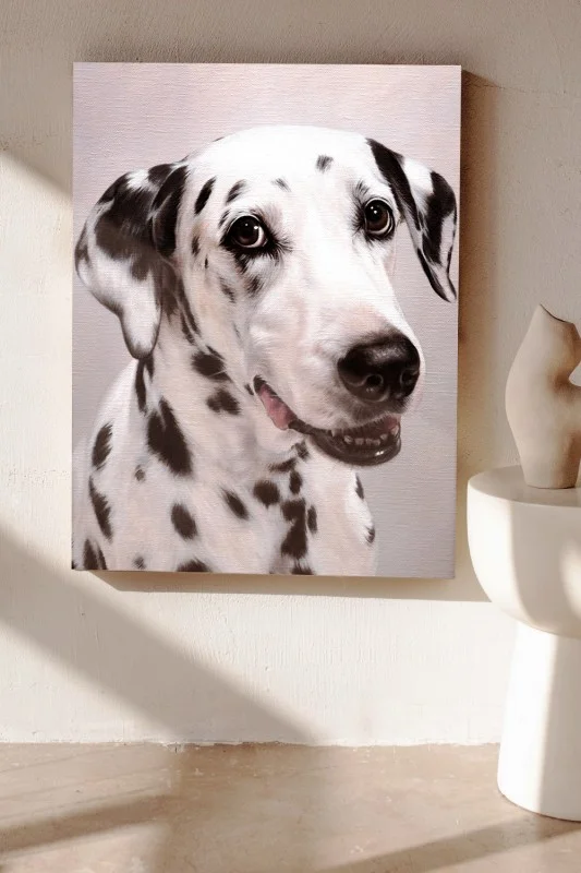 A-Hand drawn Pet Oil Painting - Customized