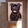 A-Hand drawn Pet Oil Painting - Customized